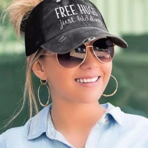 Just Kidding Mesh Splicing Criss-Cross Baseball Cap