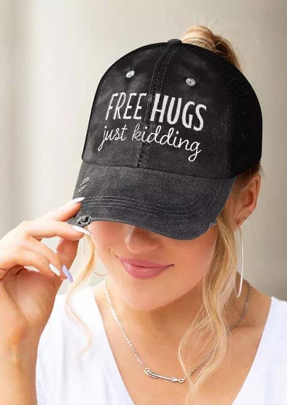 Just Kidding Mesh Splicing Criss-Cross Baseball Cap