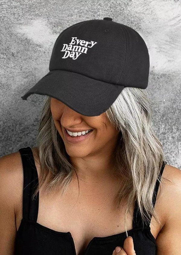 Every Damn Day Embroidery Hollow Out Adjustable Baseball Cap